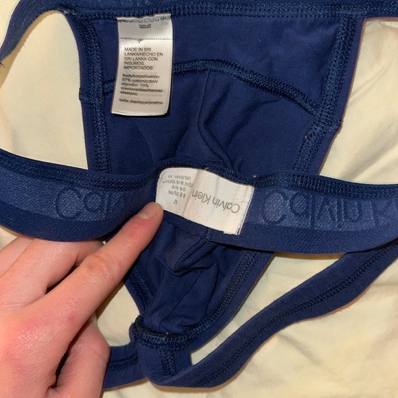 Calvin Klein Dark Blue Jockstrap - Picture 2 of 4